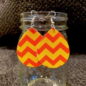 Faux leather earrings